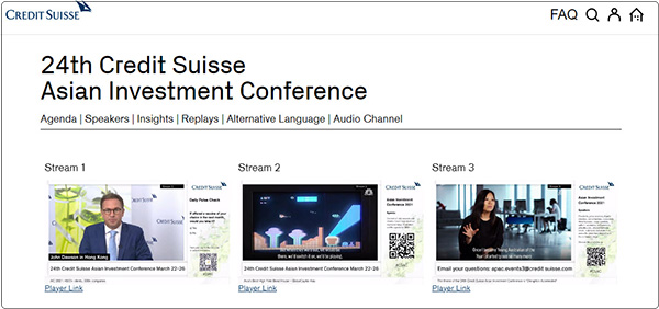 Credit Suisse Asian Investment Conference Showcase on OpenExchange